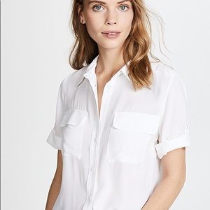 Equipment Silk short-sleeve Button-Up